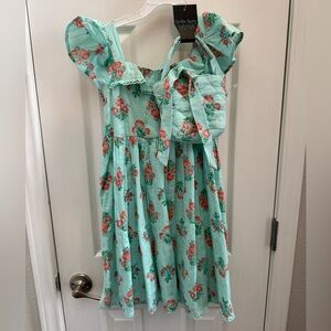 Cynthia‎ Rowley Mint Floral Sundress with Matching Quilted Bag